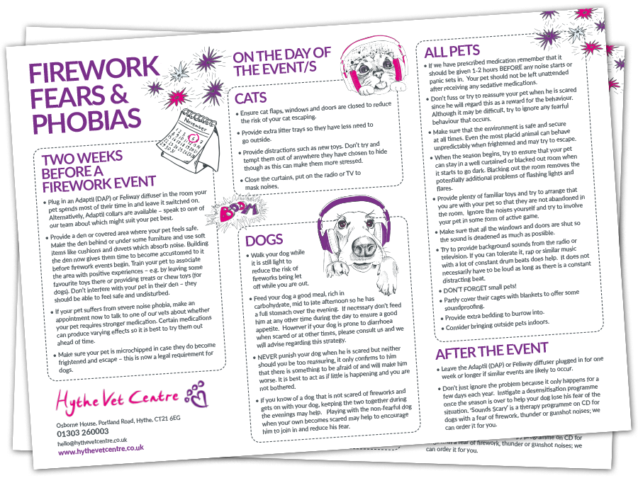 Free Pets and Fireworks guide - Parkside Vets